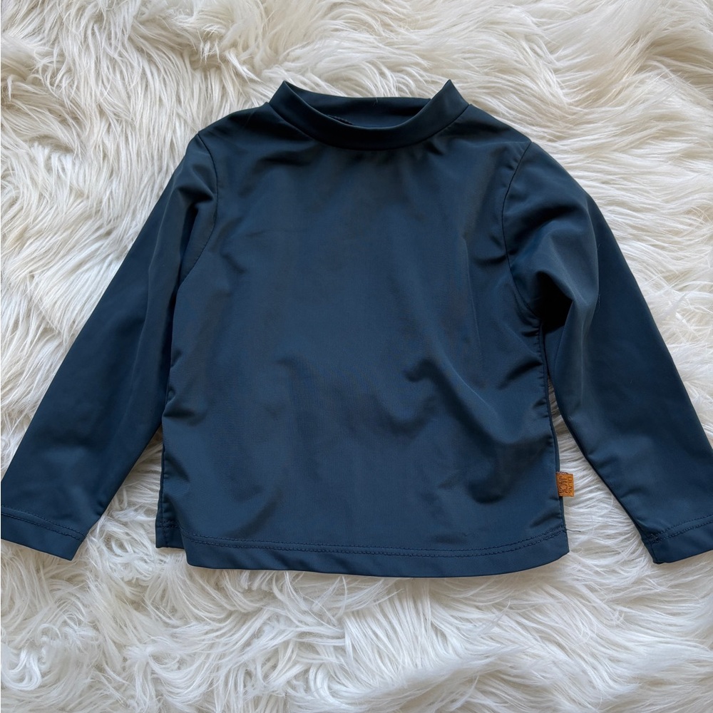 Navy infant rash guard